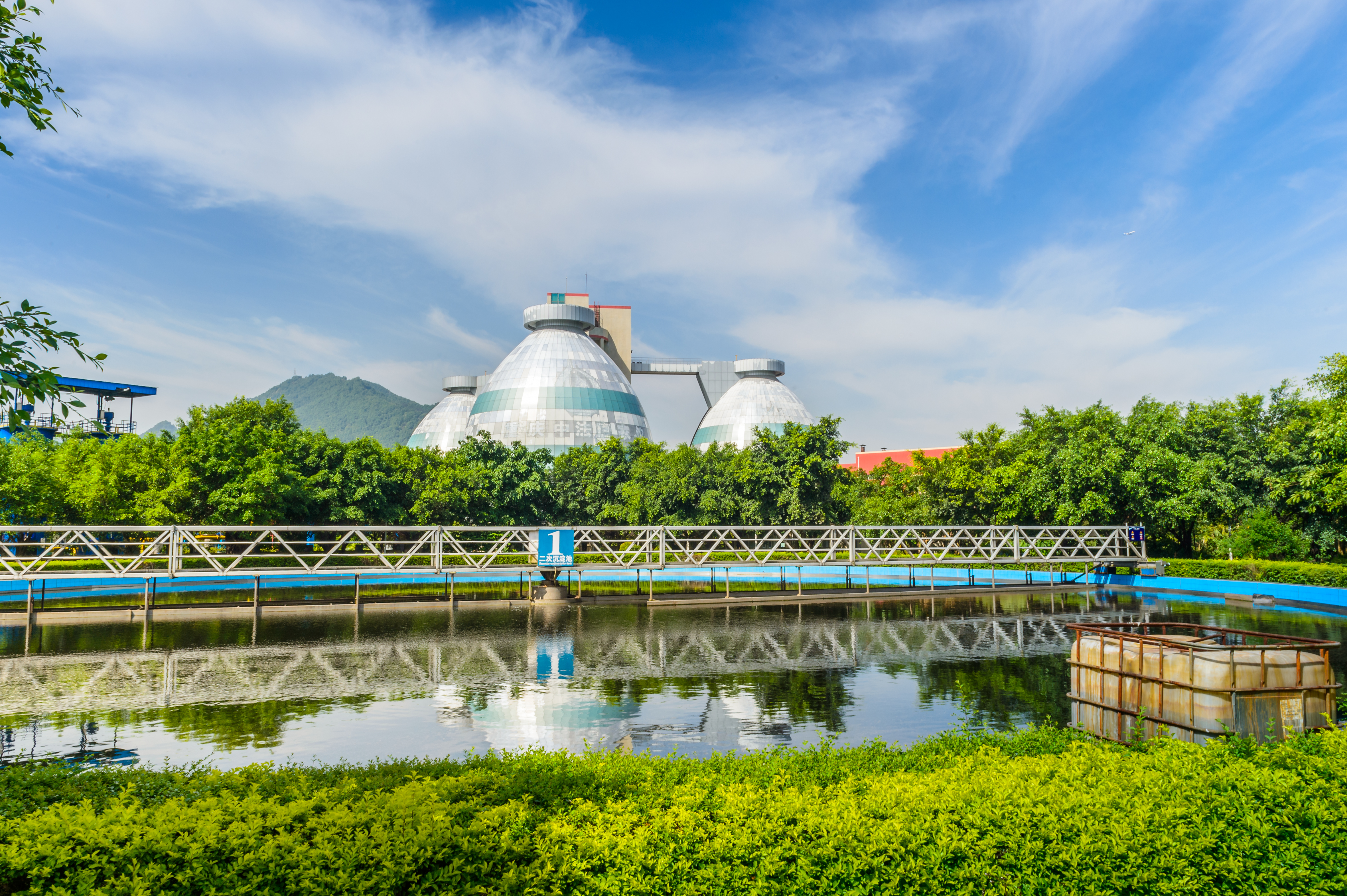 重庆水务环境集团旗下重庆中法唐家沱污水处理公司唐家沱污水处理厂。企业供图