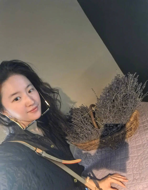 刘亦菲五官精致立体,素颜状态也超好。