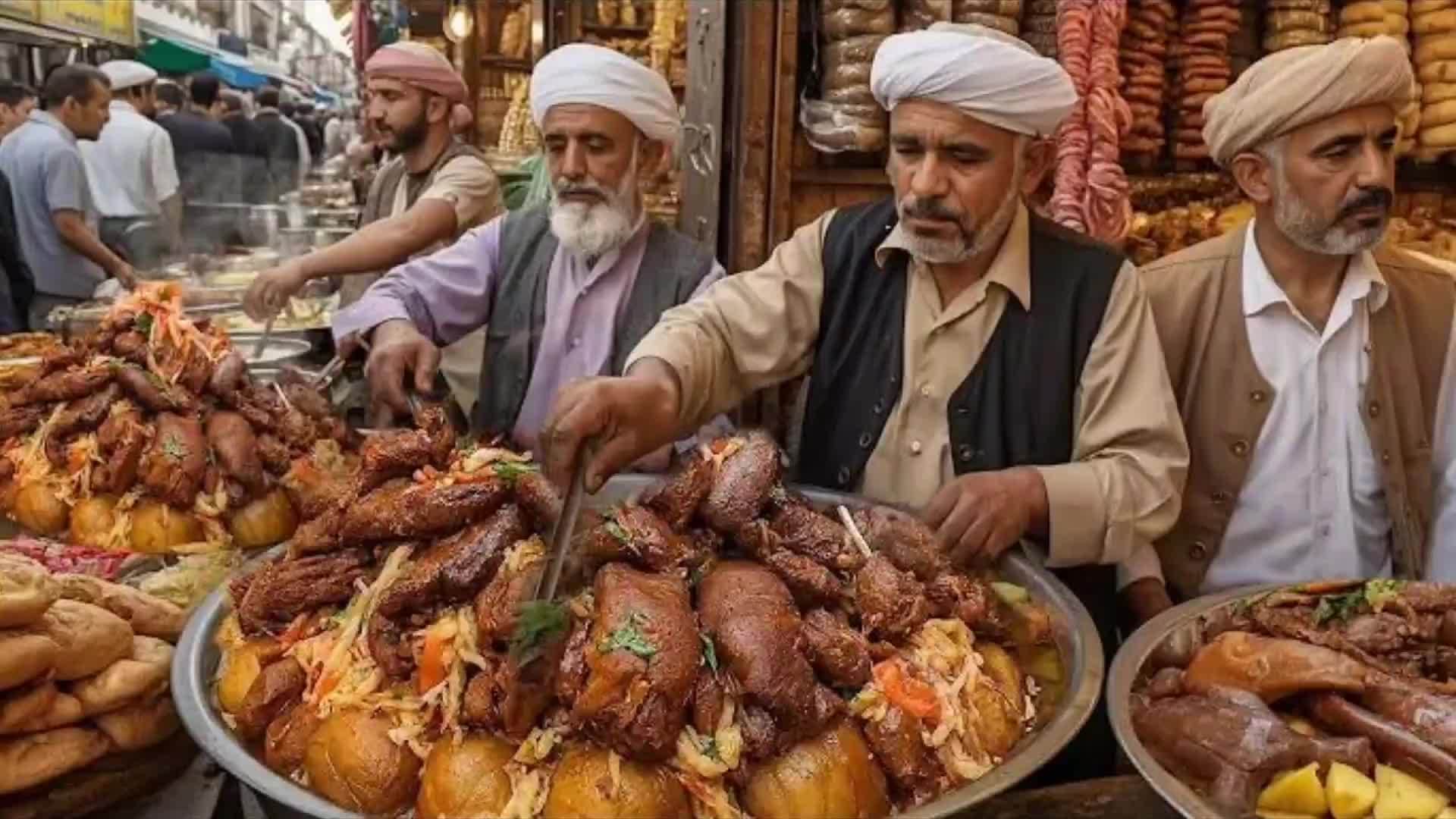 见识一下，巴基斯坦夜市最地道的柴火焖羊肉，搭配刚出炉的烧饼