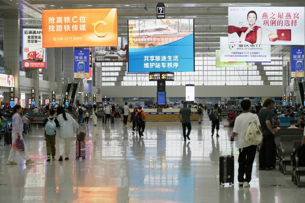 ▲重庆北站候车大厅。通讯员 汪亮 摄