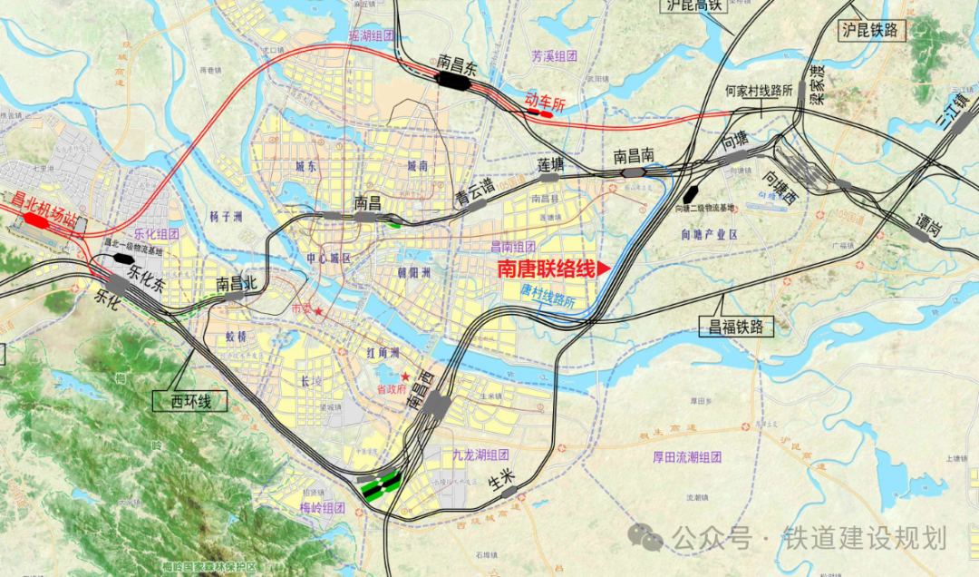 南唐联络线方案示意图