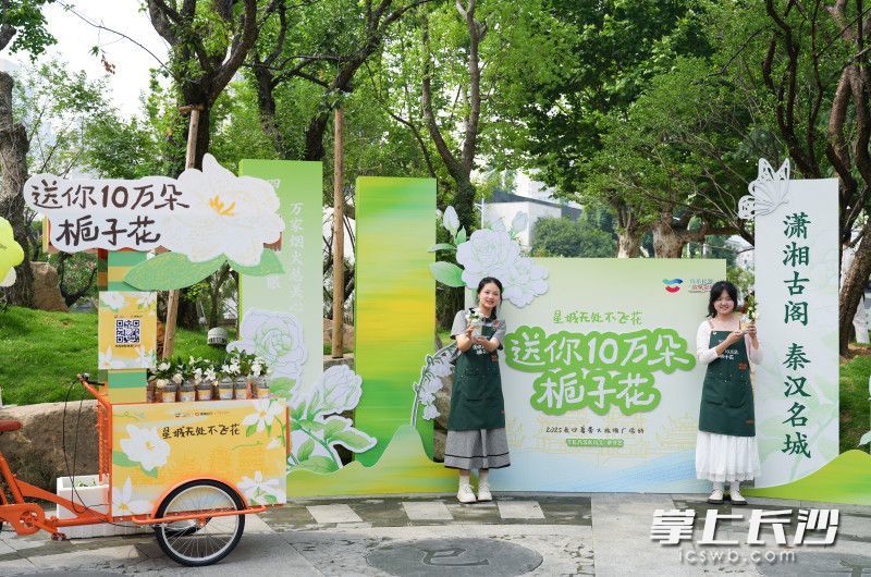 长沙以天心阁为主会场，设置“栀子花小推车”和沉浸式互动场景，将花香与诗意洒满星城。