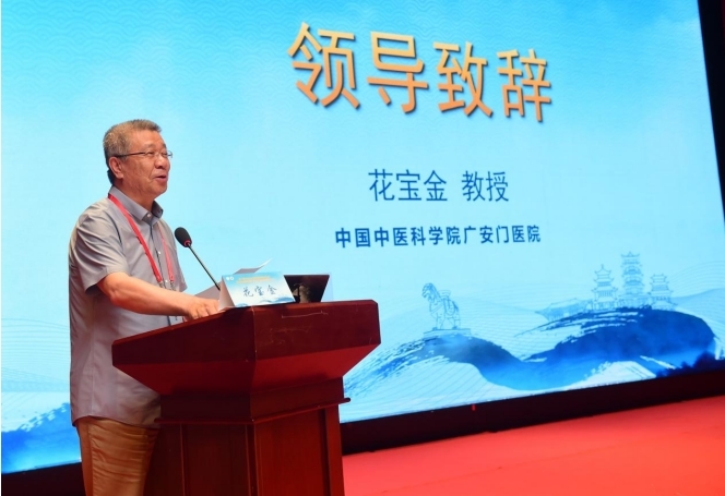 中国中医科学院首席研究员、岐黄学者，国务院政府特殊津贴专家花宝金在大会上致辞并进行学术讲座。