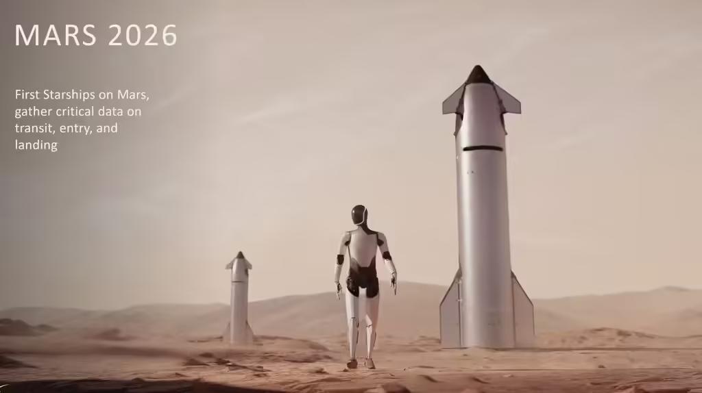 马斯克公开SpaceX火星蓝图:Optimus机器人先行,2033年建成火星基地