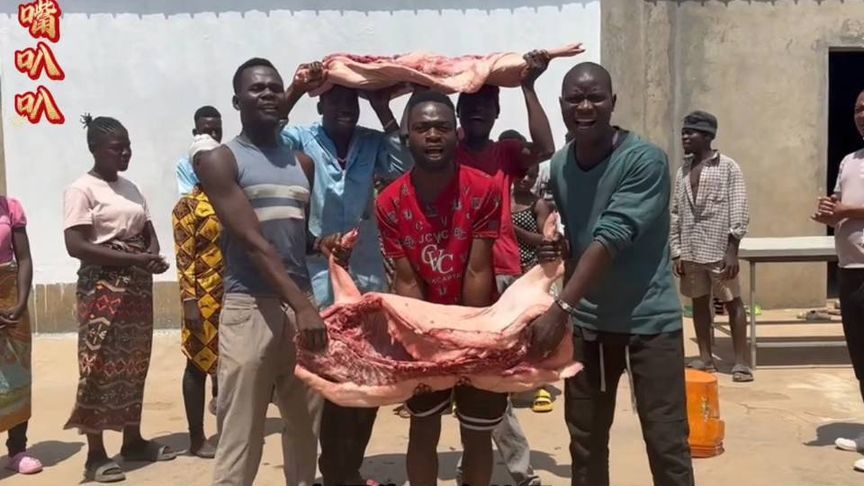 一顿饭吃半头猪能让非洲员工多开心？中国烹饪做法和非洲当地做法不一样