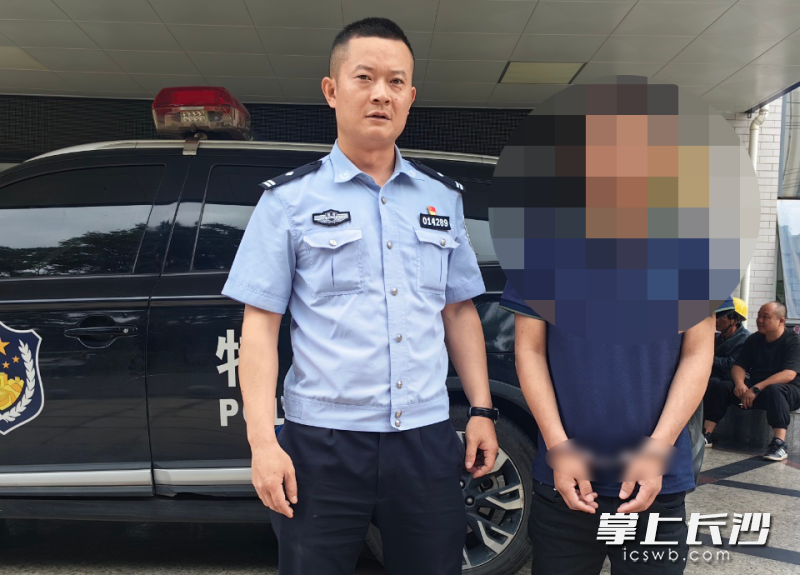 嫌疑人被抓获。 长沙晚报通讯员 李三平 供图