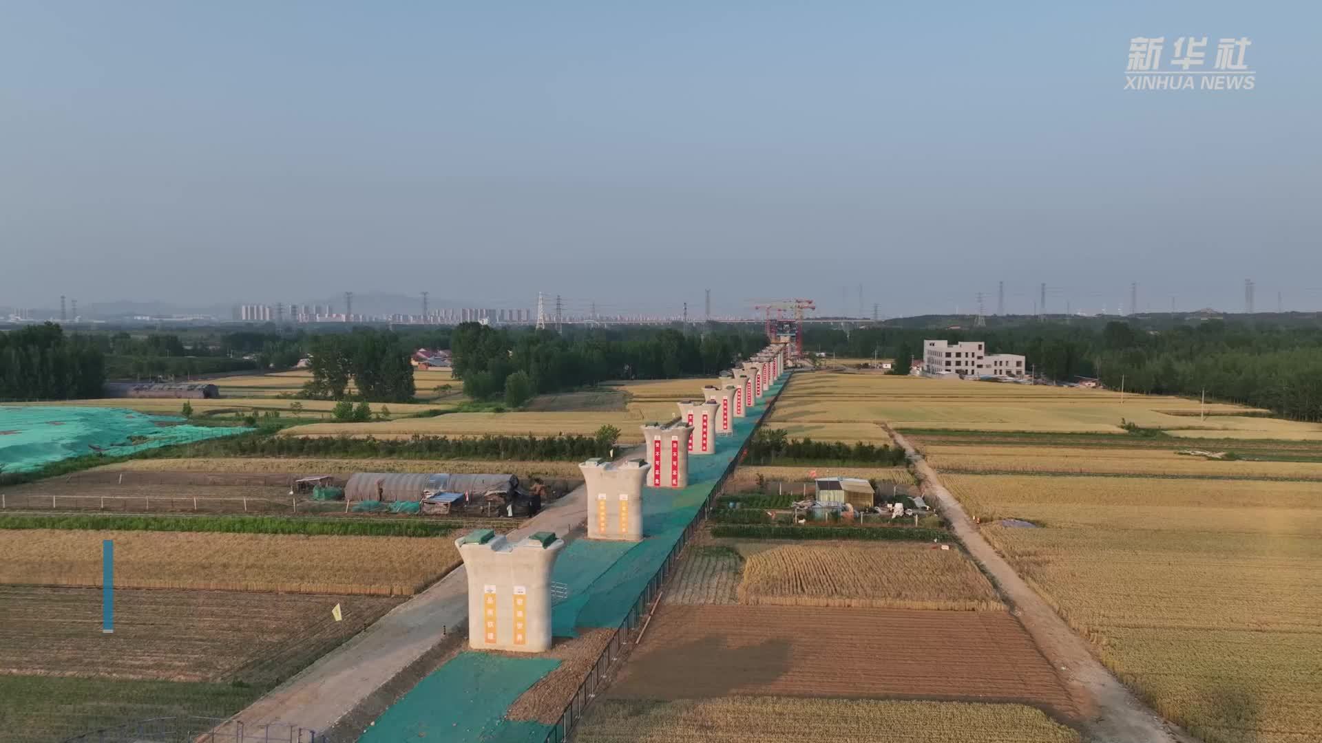 潍宿高铁至青岛连接线青岛段推进架梁施工