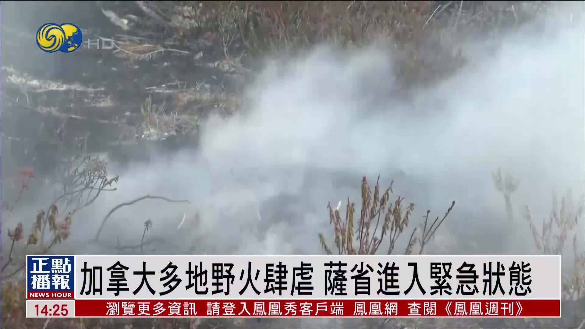 加拿大多地野火肆虐 萨斯喀彻温省进入紧急状态