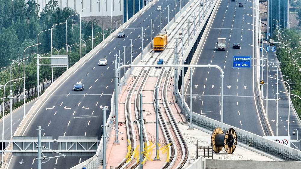 济南轨道交通济阳线在这里连通跨黄大桥 