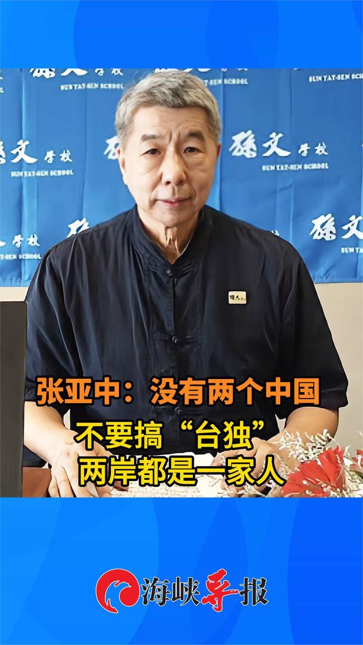 张亚中：没有两个中国，不要搞“台独”，两岸都是一家人