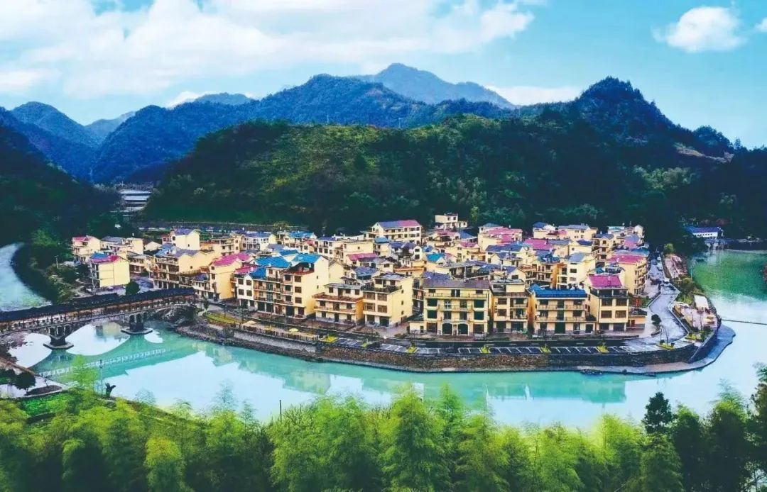 航拍樟涧村全景