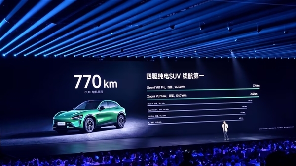 雷军:小米YU7标准版相当于竞品Max版或者Ultra版