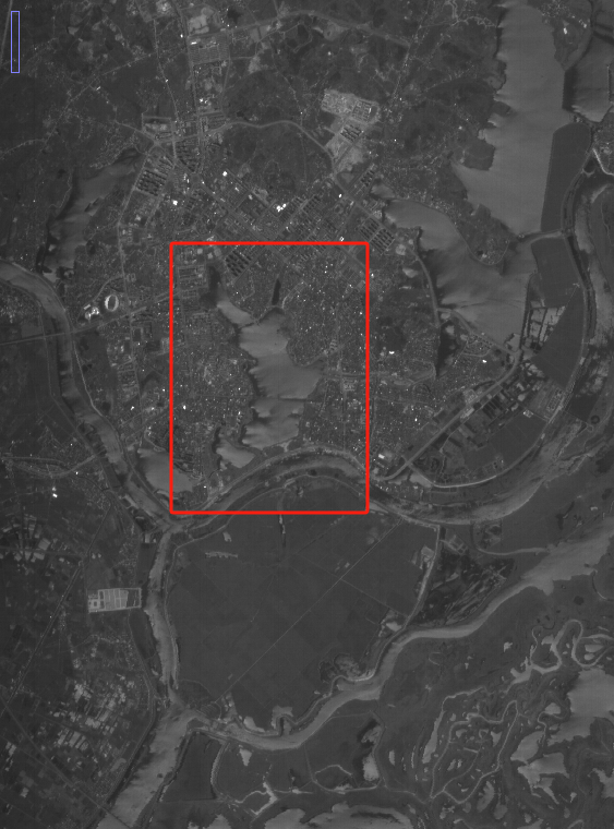 “南昌航空一号”传回的景德镇附近湖区画面。　　图片由南昌航空大学环境与化学工程学院提供