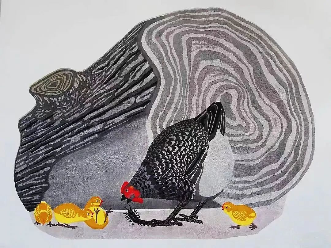 蒙希平《多腿虫》版画2012