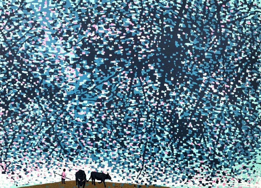 杨渝光《故乡》版画2023