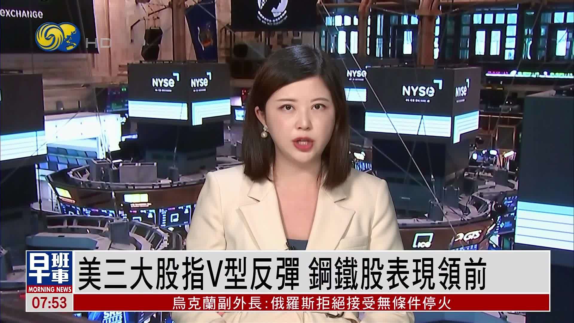 美三大股指V型反弹 钢铁股表现领前