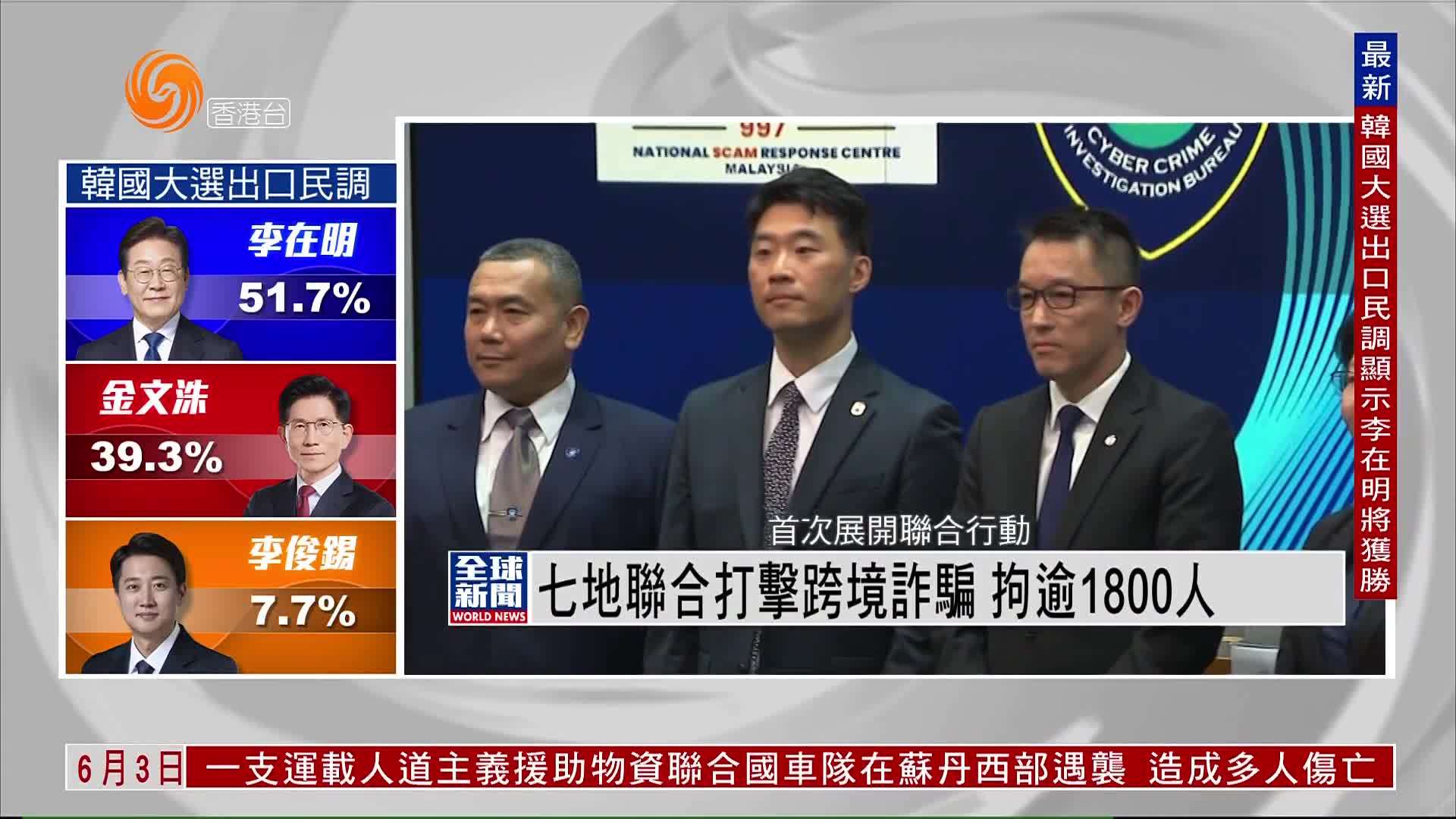 粤语报道｜七地联合打击跨境诈骗 拘逾1800人