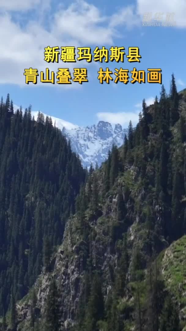 新疆玛纳斯县：青山叠翠 林海如画