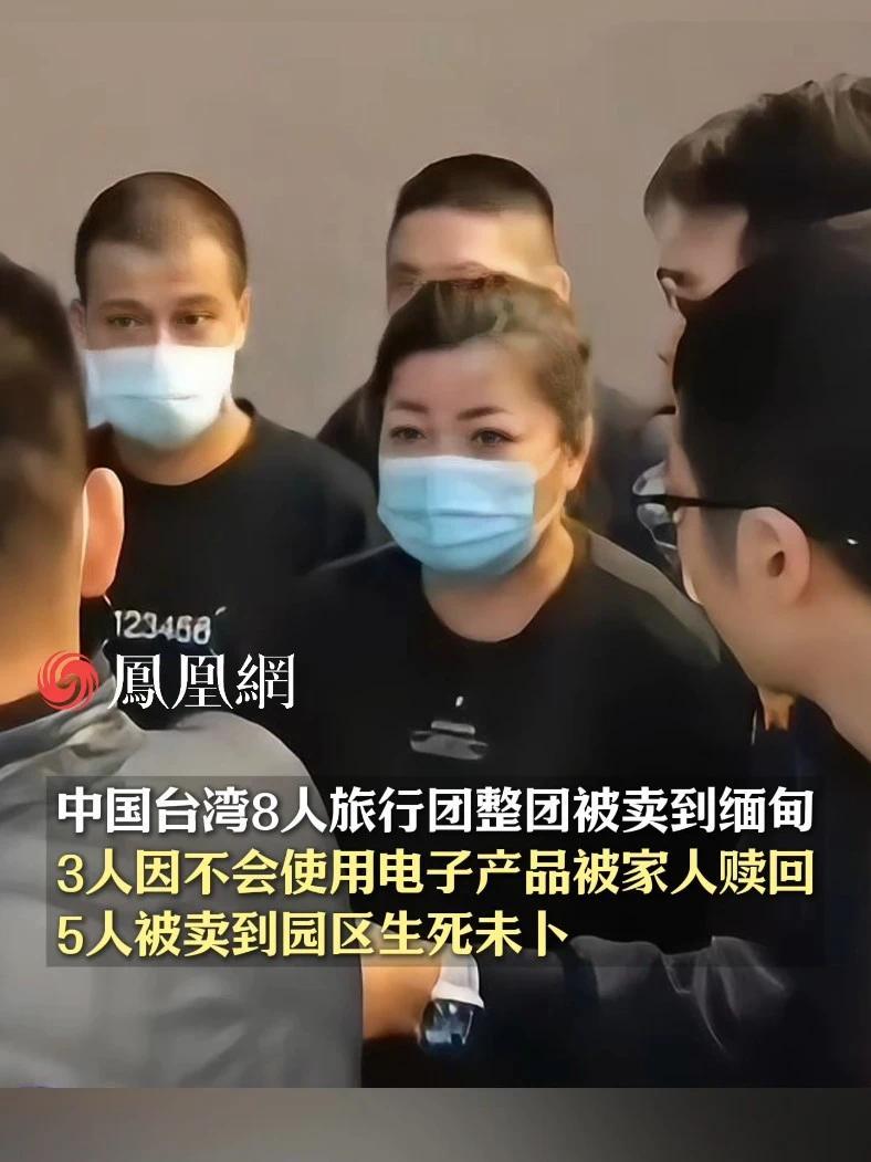 中国台湾8人旅行团整团被卖到缅甸，3人因不会使用电子产品被家人赎回，5人被卖到园区生死未卜 #缅甸  #台湾  #诈骗  #拐卖  #国际