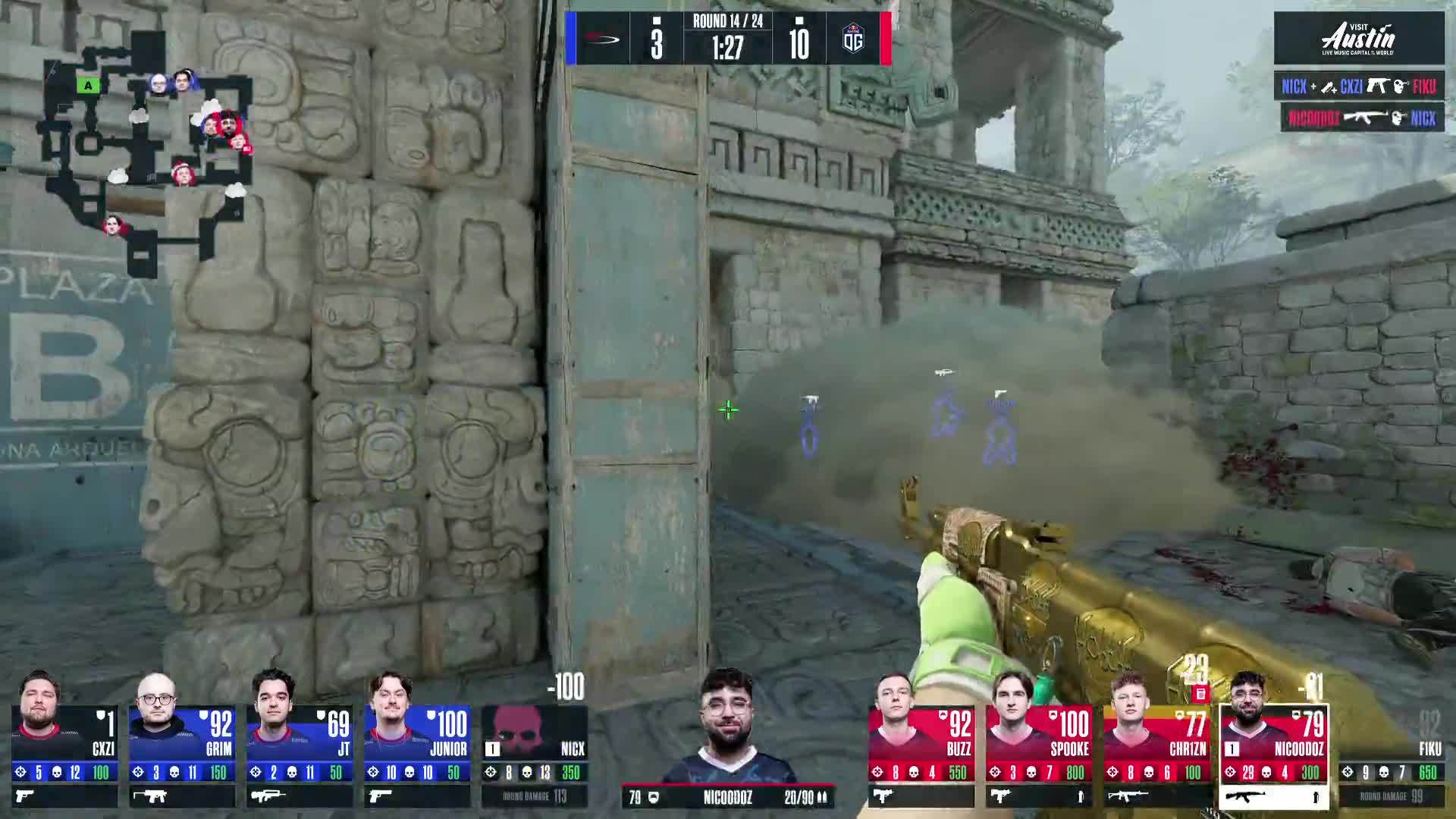 奥斯汀Major：OG 粉碎COL，nicoodoz狂砍33杀＆3.08Rating