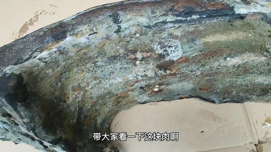 放了10年的腊肉长满霉斑和包浆，家人都要我扔掉，切开一看乐坏了