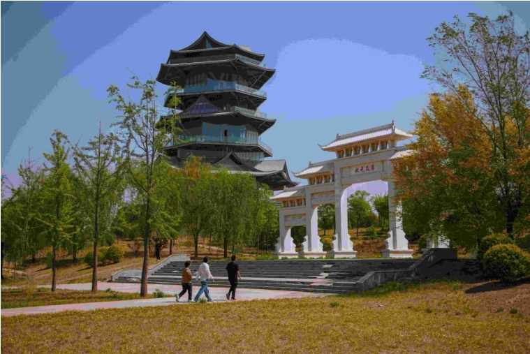 状元湖公园景色如画。李晓利 摄