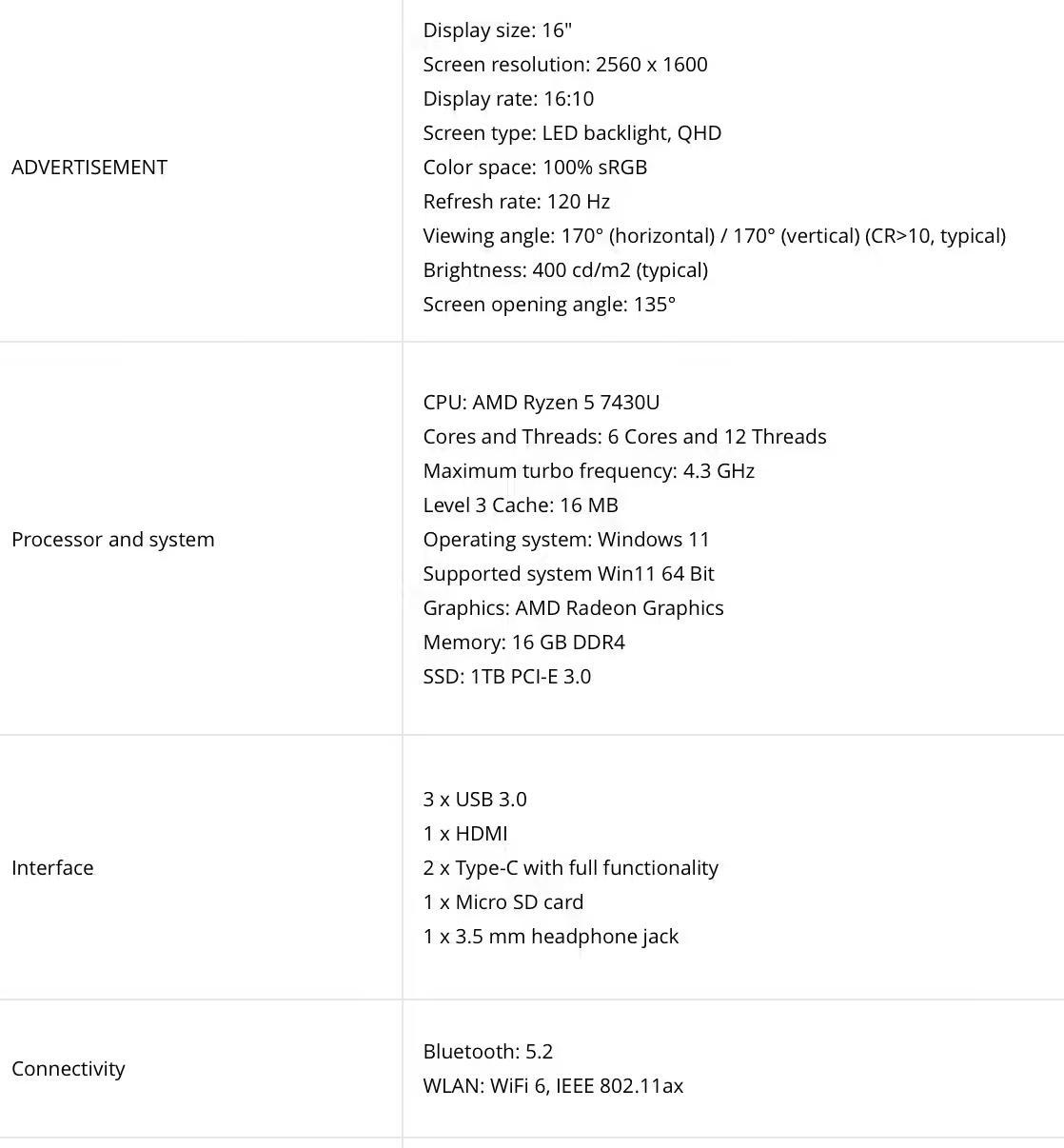 Ninkear推出全新A15 Pro笔记本:锐龙5 7430U处理器,120Hz屏幕