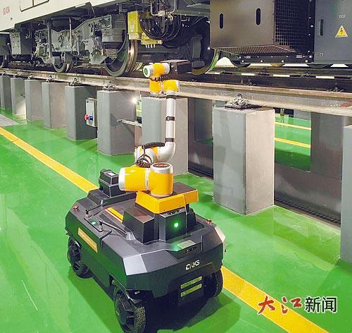 列检机器人让机修更高效。