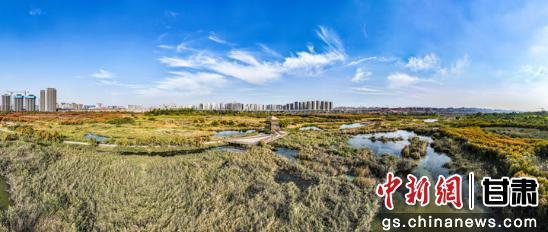 图为兰州新区秦王川国家湿地公园（资料图）　兰州新区党群政法和社会工作部供图