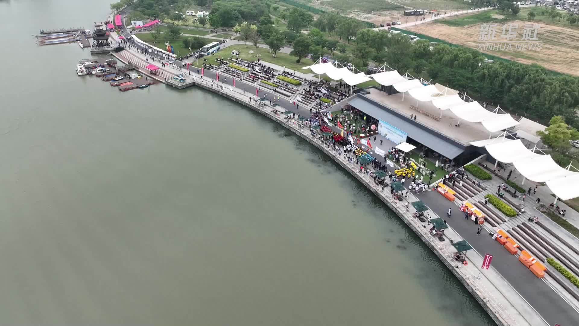 江苏淮安：龙舟竞渡 非遗市集 赛事经济点燃消费新活力