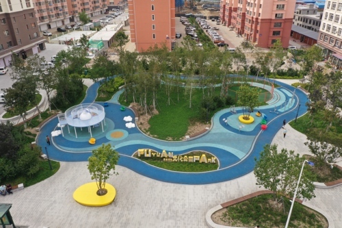 ↑新建口袋公园，为市民提供更多文化娱乐场所