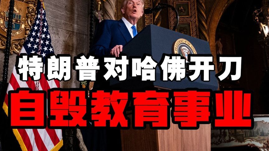 特朗普打压哈佛留学生遭批，美国教育陷入自毁危机 #热点新闻事件