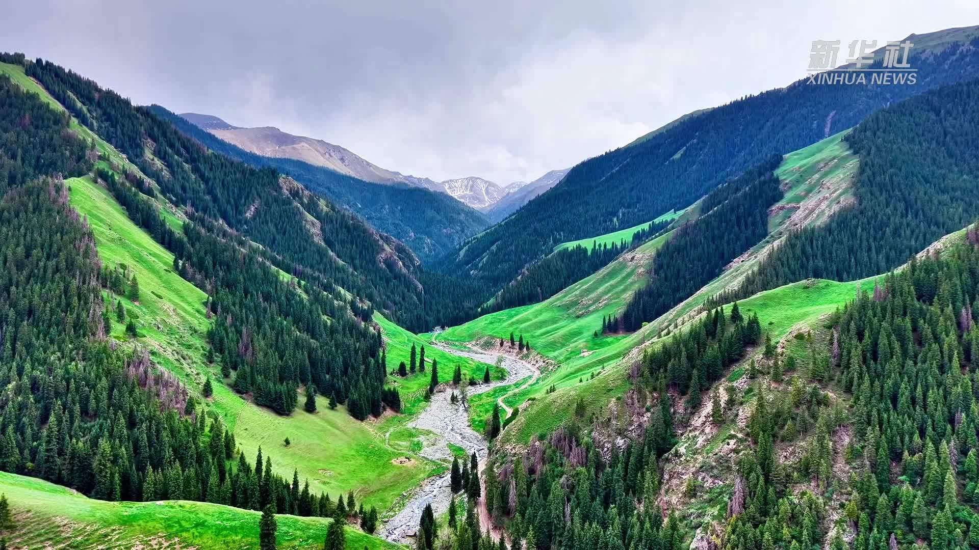 千城胜景｜新疆吉木萨尔：叠翠山峦映清流