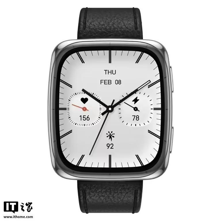 华米Amazfit Active 2 Square智能手表外观曝光:1.75寸屏幕,不锈钢外壳