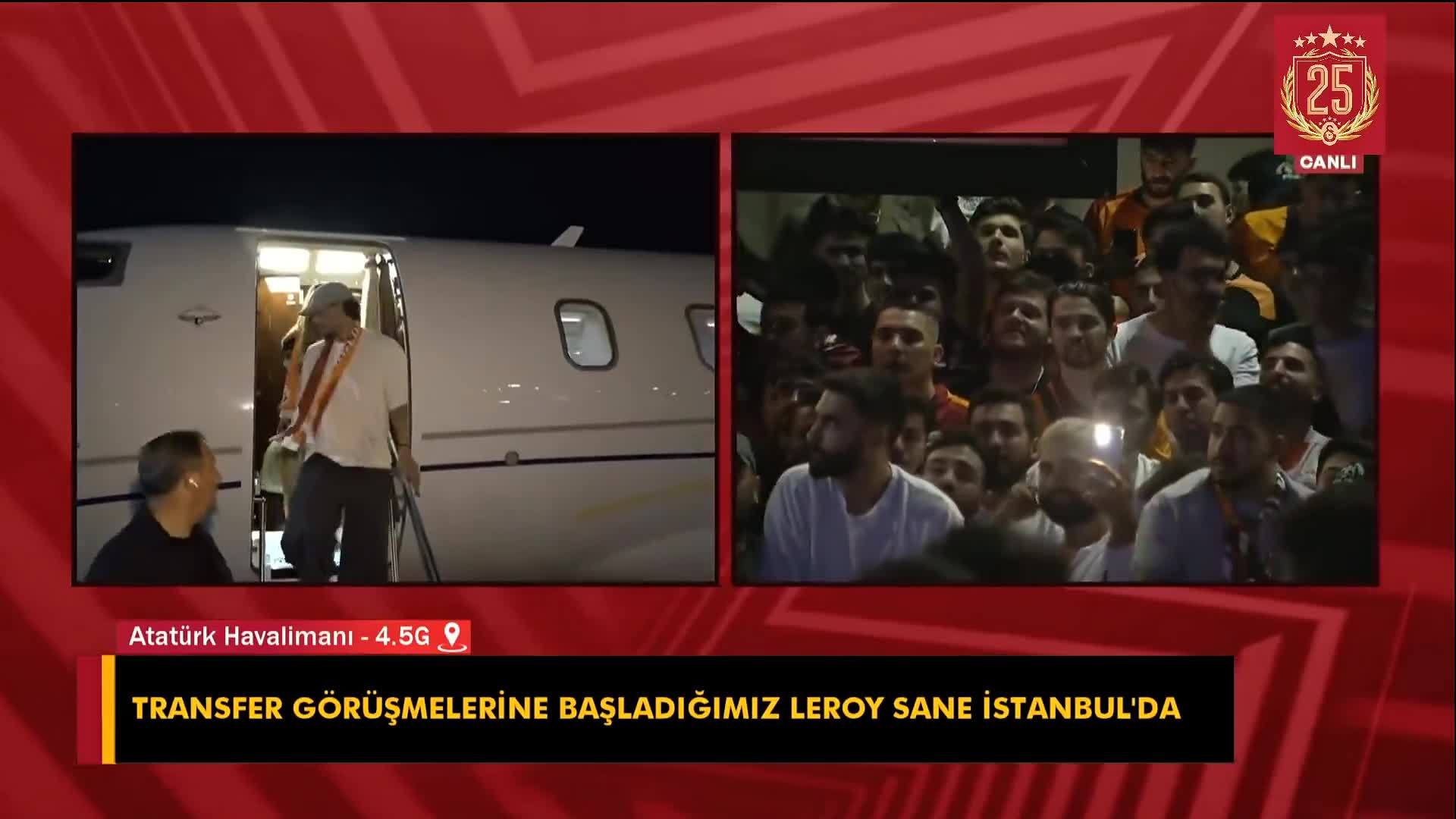 加盟加拉塔萨雷在即，萨内顺利抵达伊斯坦布尔