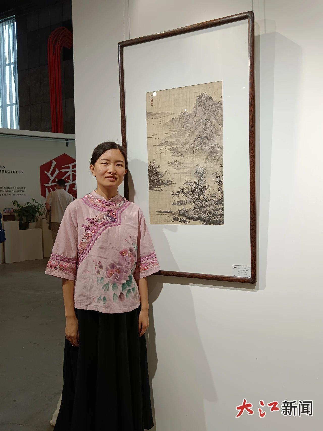 高雨翠作品《江山渔乐图》