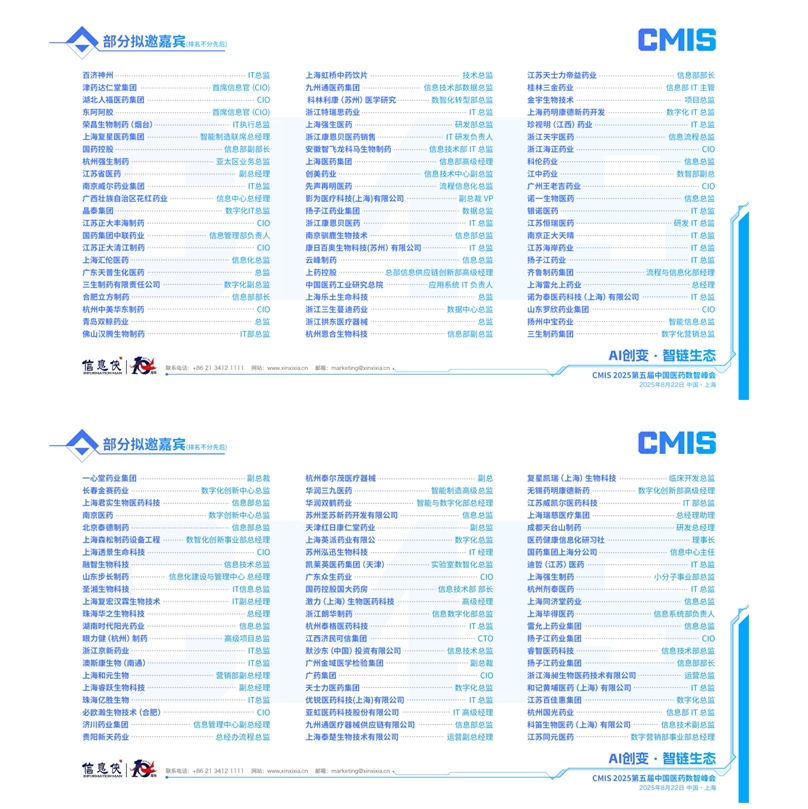 CMIS 2025第五届中国医药数智峰会正式启动！