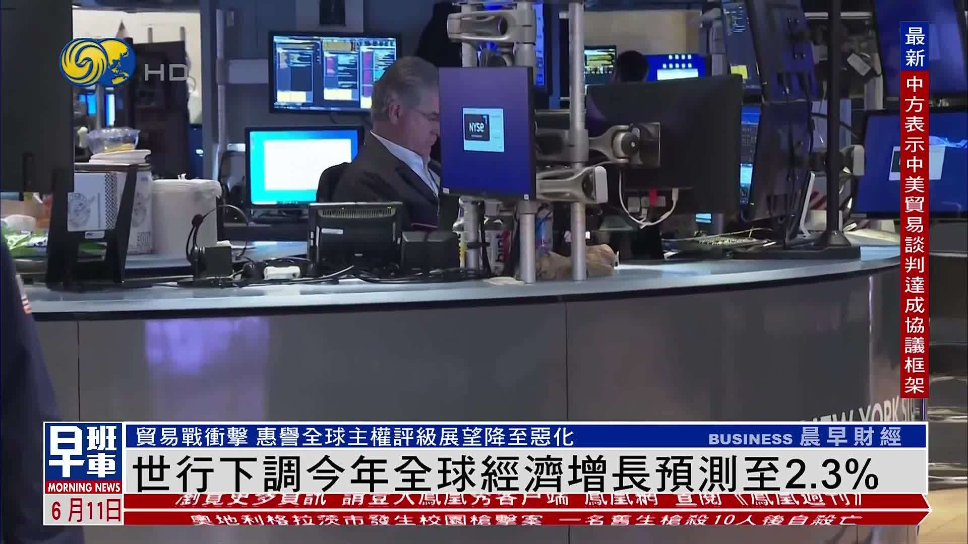 世界银行下调今年全球经济增长预测至2.3%