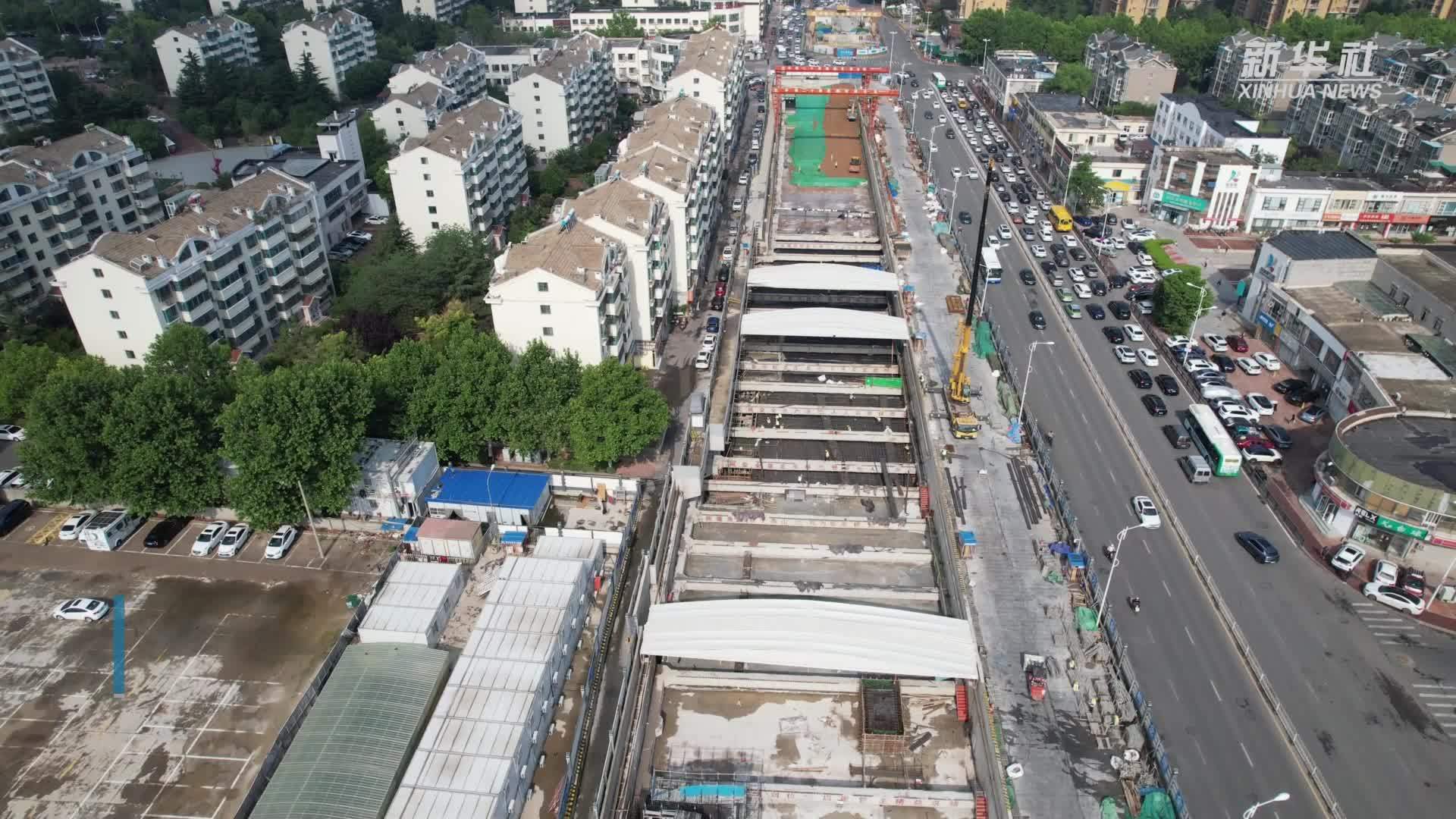 青岛地铁2号线二期最大车站主体完工