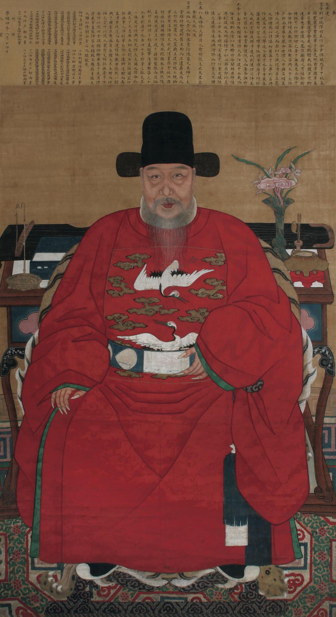明无款毕自严画像轴，山东博物馆藏
