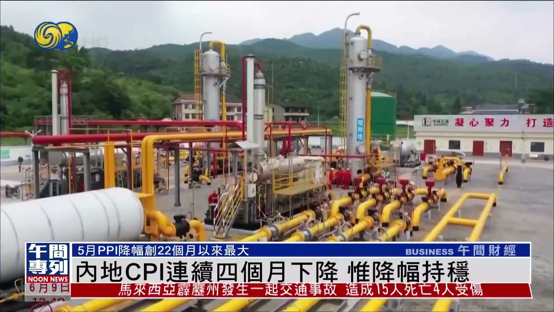 内地CPI连续四个月下降 惟降幅持稳