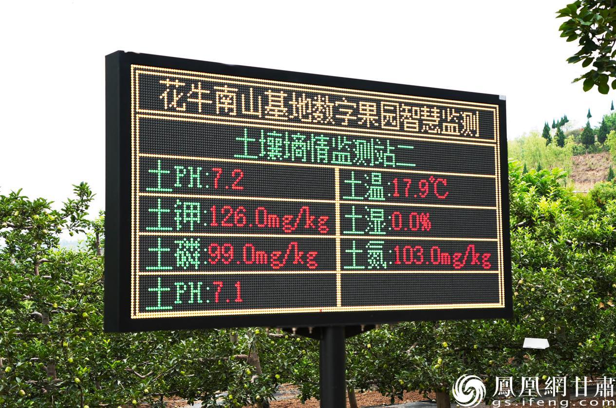 通过数字果园智慧监测，土壤墒情一目了然。马瑞凡　摄