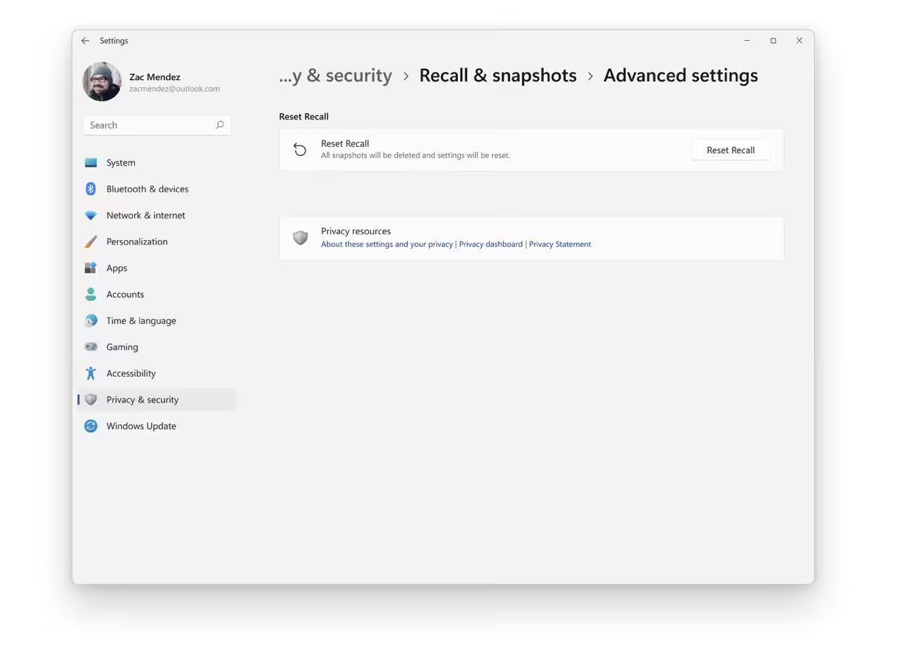 微软发布Win11 Dev 26200.5651预览版:通知中心时间改进、欧洲经济区新增Recall导出功能