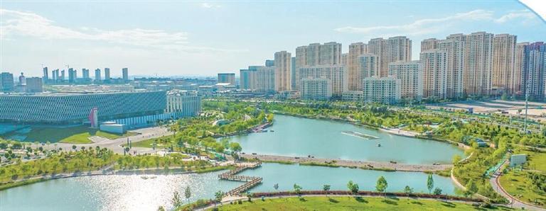 文曲湖湖水清澈,风景秀美。