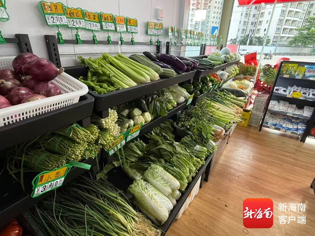 菜篮子末端网点内蔬菜丰富充足。记者 王子遥 摄