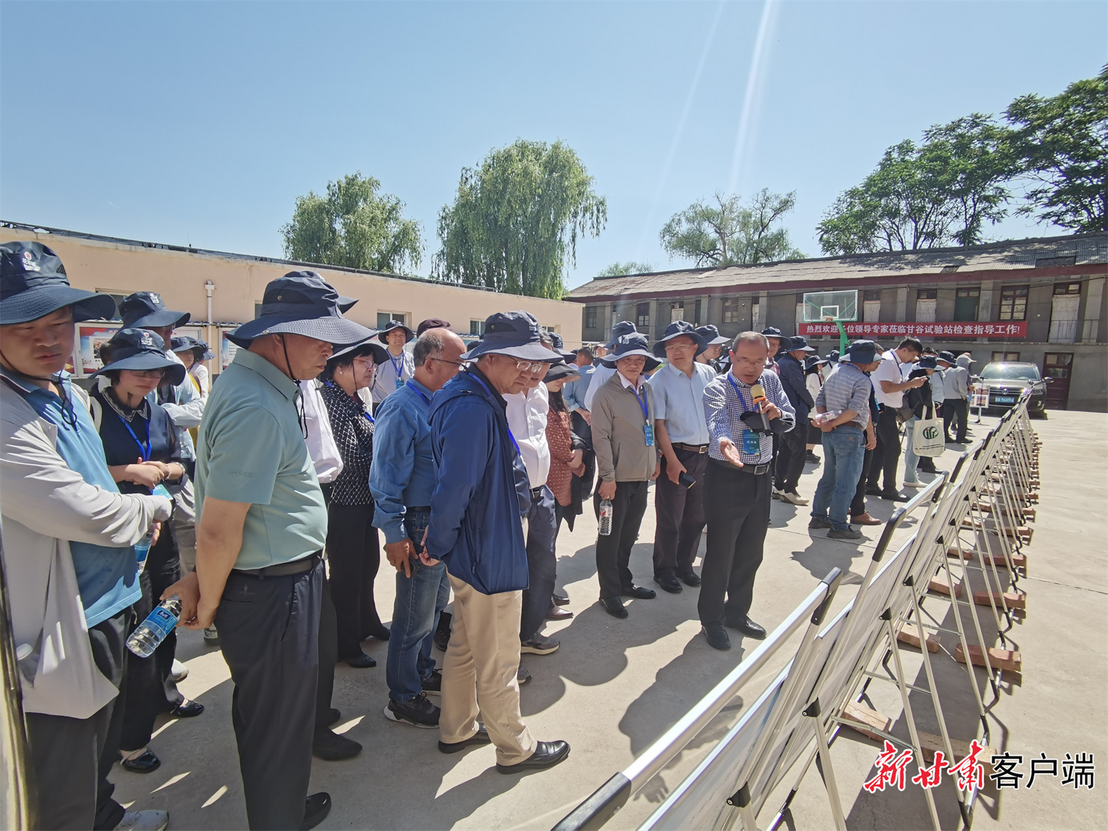 与会专家观看宣传展板