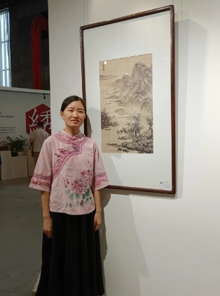 高雨翠作品《江山渔乐图》