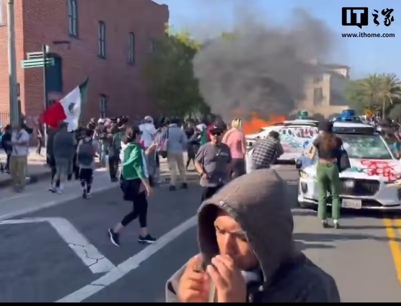 谷歌旗下Waymo自动驾驶车辆在洛杉矶抗议活动中遭蓄意破坏,损失达60万美元