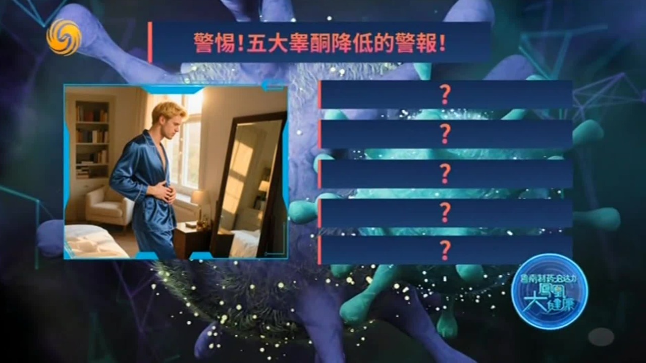 警惕五大睾酮降低的警报！专家教你用生活方式“驯服”激素