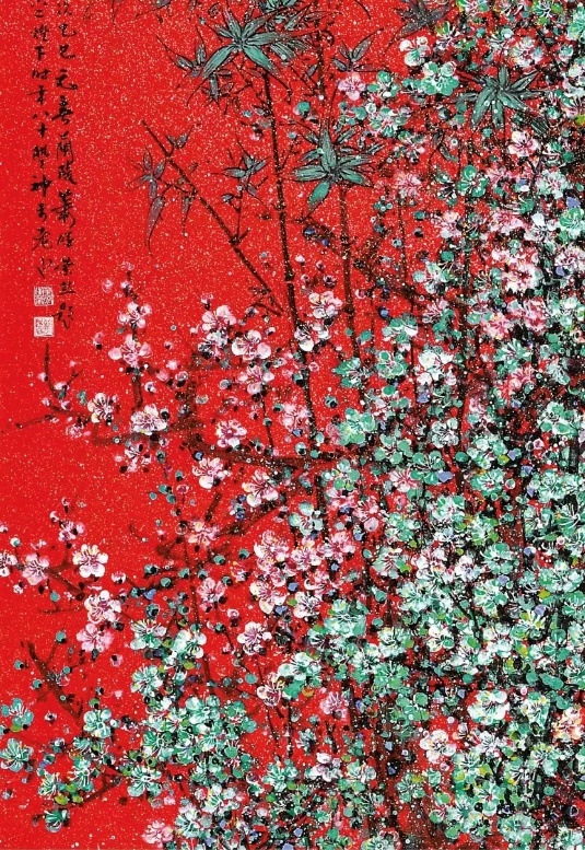 萧晖荣《盛世繁花图》 局部
